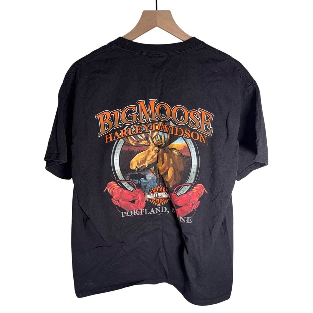 HARLEY DAVIDSON 2011 Portland Maine Motorcycle Biker Tee Double Sided L
